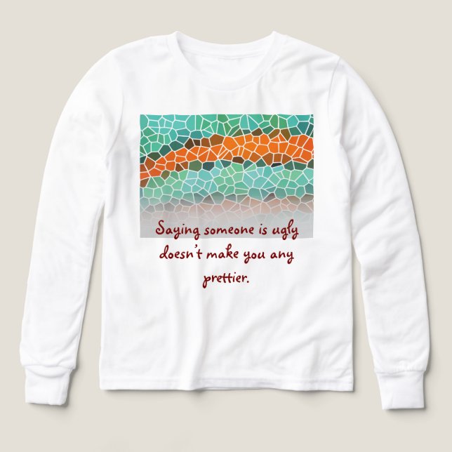 Unique Colorful Triangle Pattern & Quotes T Shirt (Design framsida)