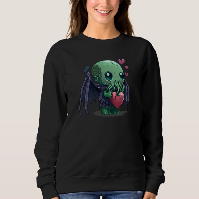 Unique Cute Cthulhu Valentines Day  3 T Shirt (Framsida)