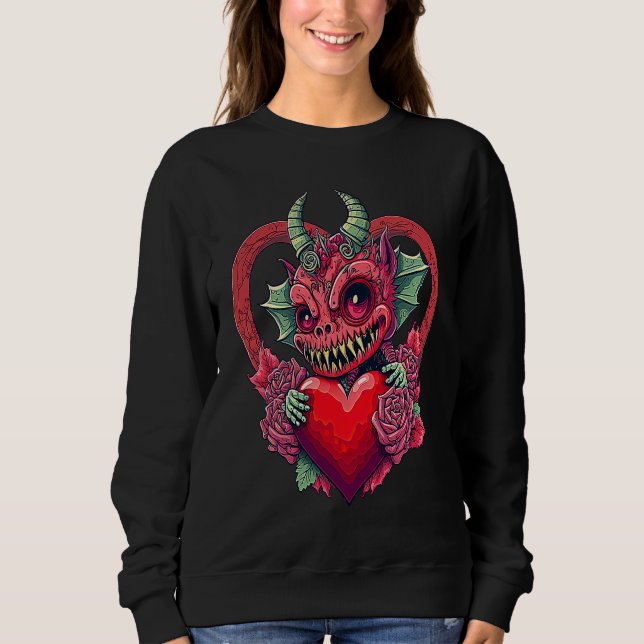 Unique Cute Devilcore Devil Core Valentines Day T Shirt (Framsida)