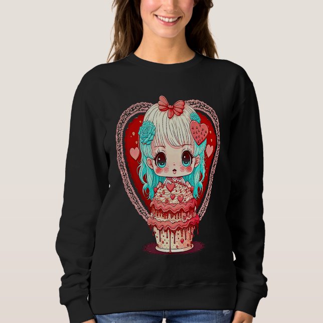 Unique Cute Dollcore Valentines Day T Shirt (Framsida)