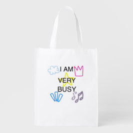 Unique Designs Iam Very Busy Återanvändbar Påse
