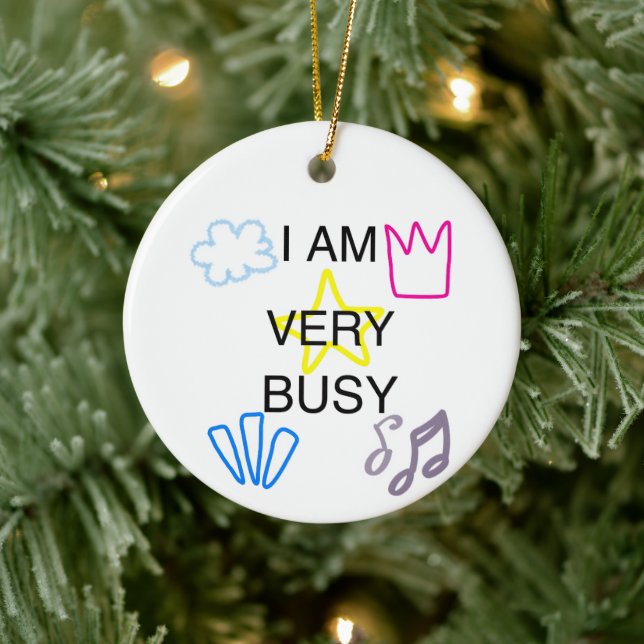 Unique Designs Iam Very Busy Julgransprydnad Keramik (Träd)