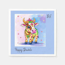 Unique Diwali Holy Cows in Disguise Art Pappersservett