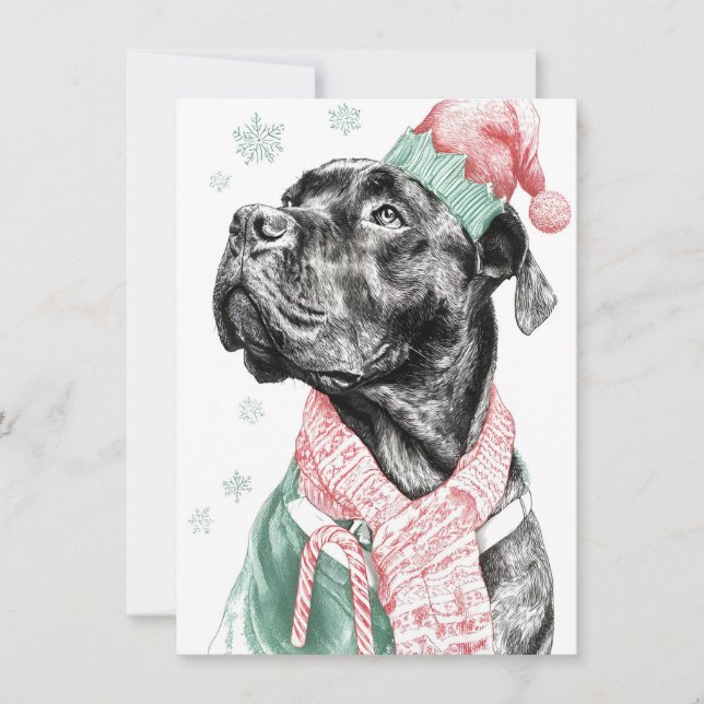 Unique Dog Christmas Cards Julkort (Framsida)