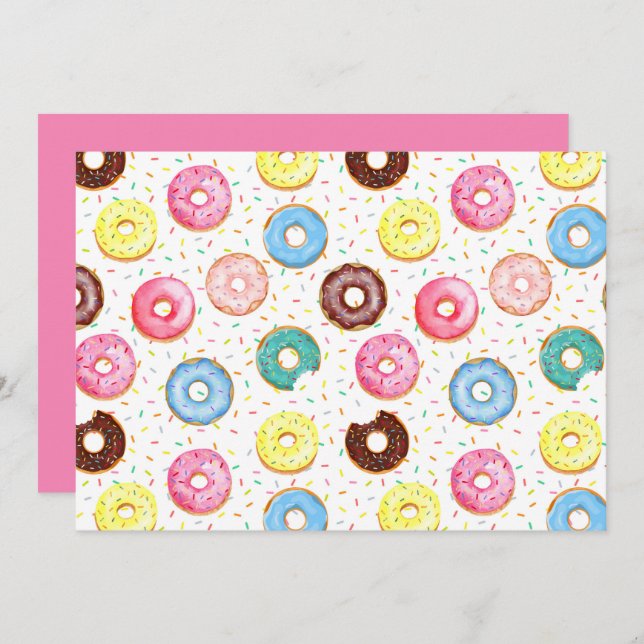 Unique Donuts Note Card Anteckningskort (Fram/baksida)