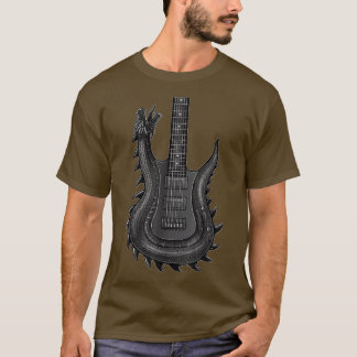 Unique Dragon Guitar For MenRock T Shirt