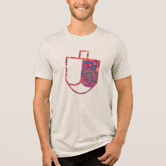 Unique Dreidel Faux Applique Hanukkah T Shirt