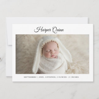 Unique Elegant Baby Boy Photo Collage Birth Meddelande