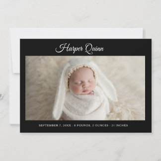Unique Elegant Baby Boy Photo Collage Birth Meddelande