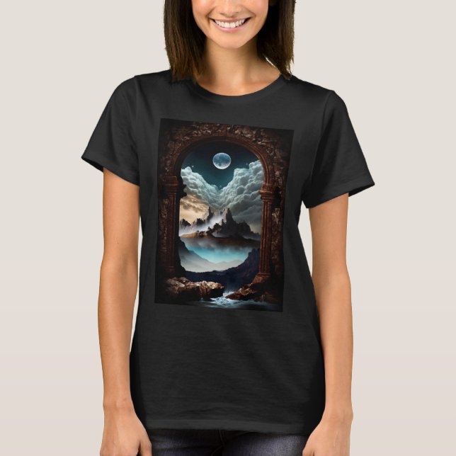 Unique Enchanting Fantasy Dreamscape Ethereal Orig T Shirt (Framsida)