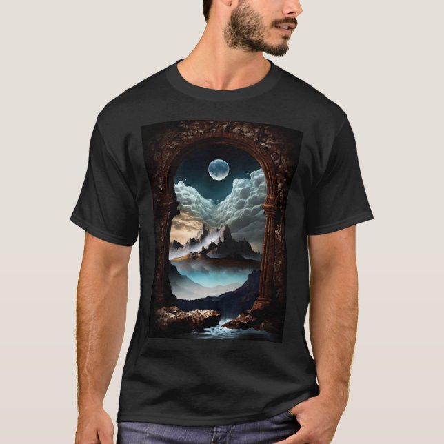 Unique Enchanting Fantasy Dreamscape Ethereal Orig T Shirt (Framsida)
