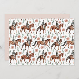 Unique Equestrian Note Card Anteckningskort
