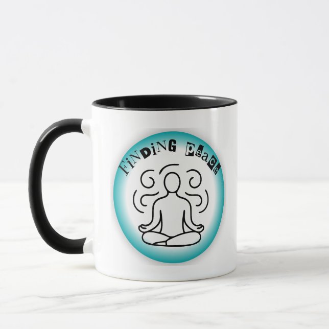 Unique Finding Peace Art Designs - Happy Shopping Mugg (Vänster)
