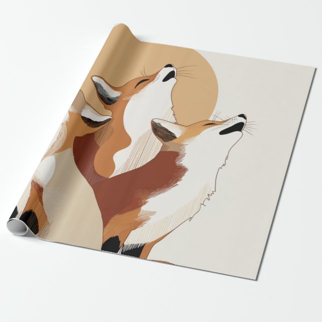 Unique Forest Animal All-Occasion Gift Wrap Presentpapper (Utrullad)