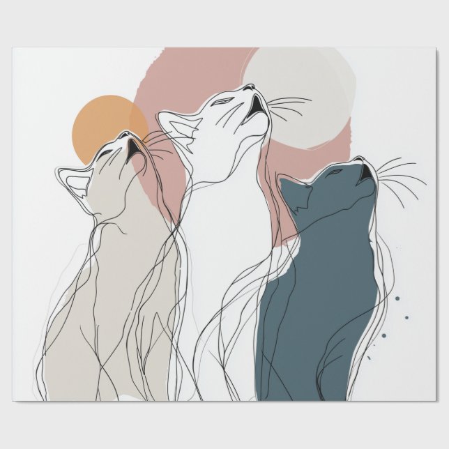 Unique Forest Animal All-Occasion Gift Wrap Presentpapper (Platt)