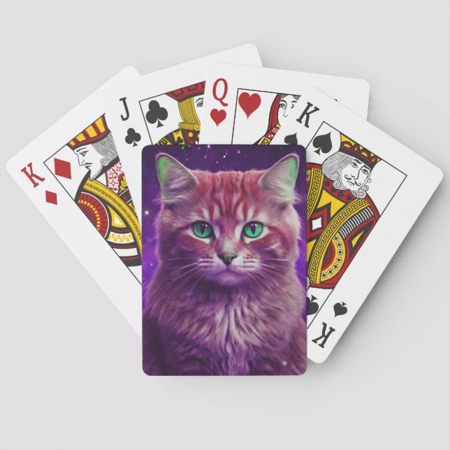 Unique & Fun Card Deck for Cat Lovers Casinokort (Baksidan)