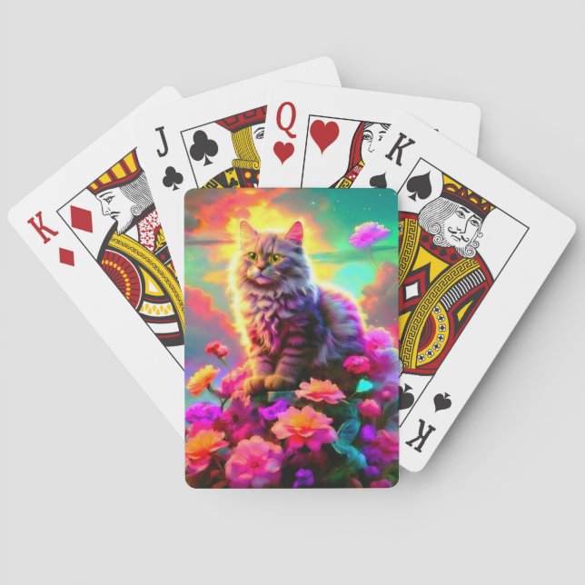Unique & Fun Card Deck for Cat Lovers Casinokort (Baksidan)