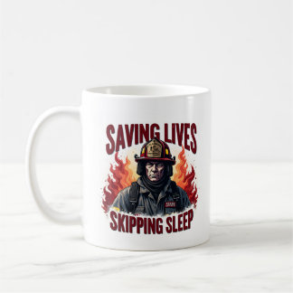 Unique Funny Firefighter or Fireman on Fire Rescue Kaffemugg