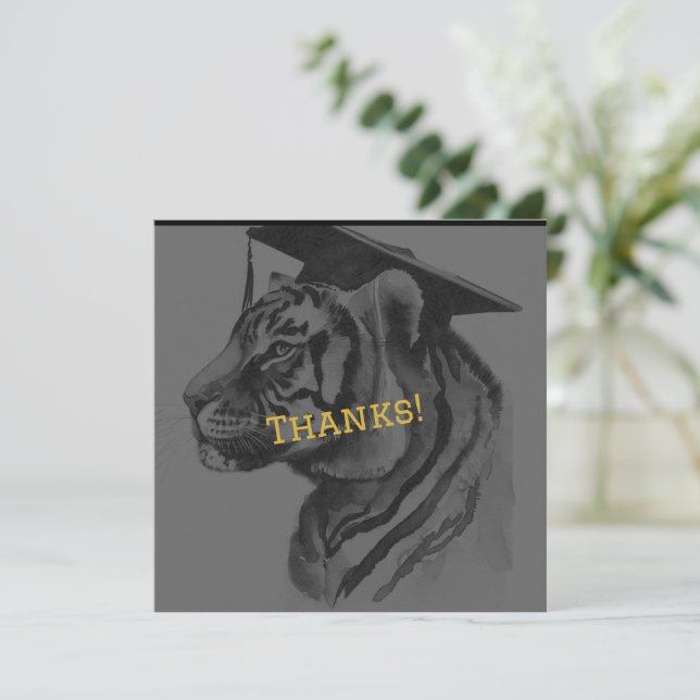 Unique Graduation Personalized Thank You Card Tack Kort (Stående Fram)