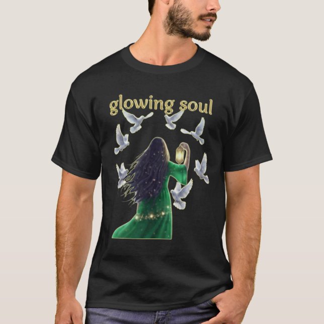 Unique Graphic Glowing soul T Shirt (Framsida)