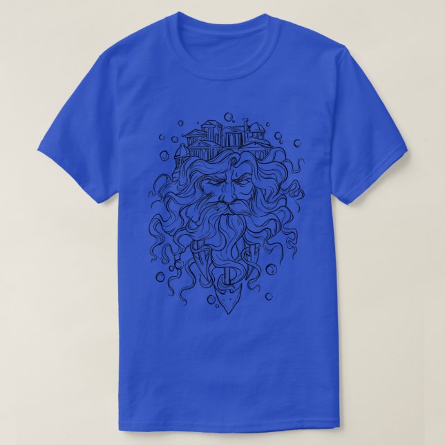 Unique Greek God Poseidon For Beach Lover & Mermai T Shirt (Design framsida)