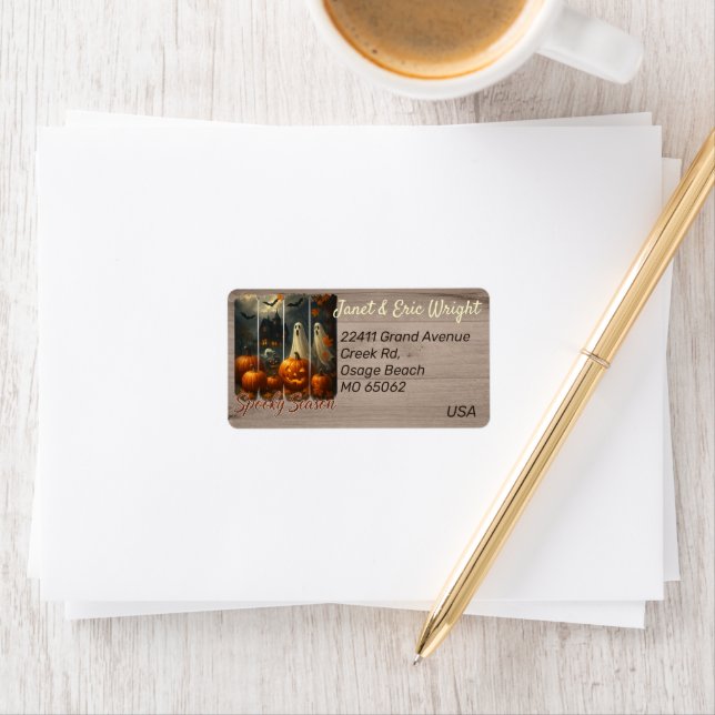 Unique Halloween theme artsy custom address Adressetikett (Insitu)