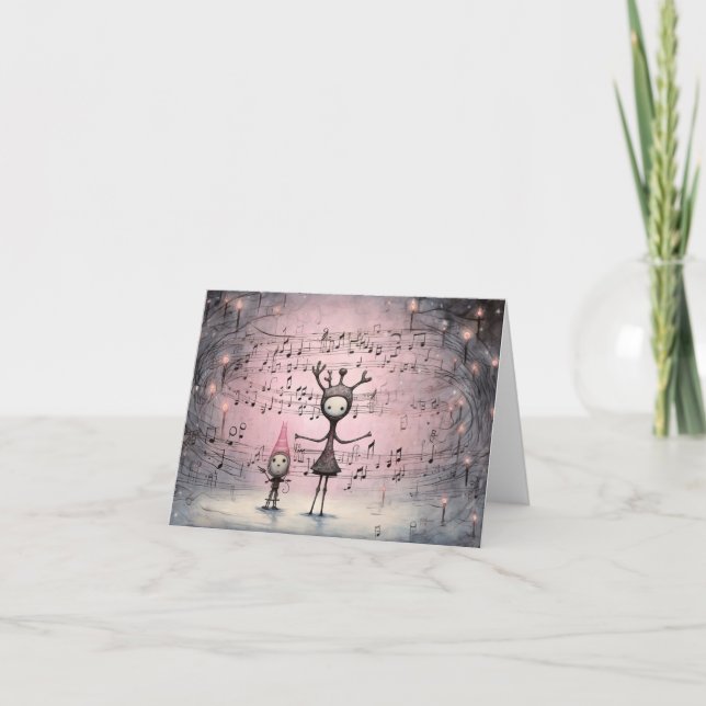 Unique Hand Drawn Christmas Cards Helgkort (Framsida)