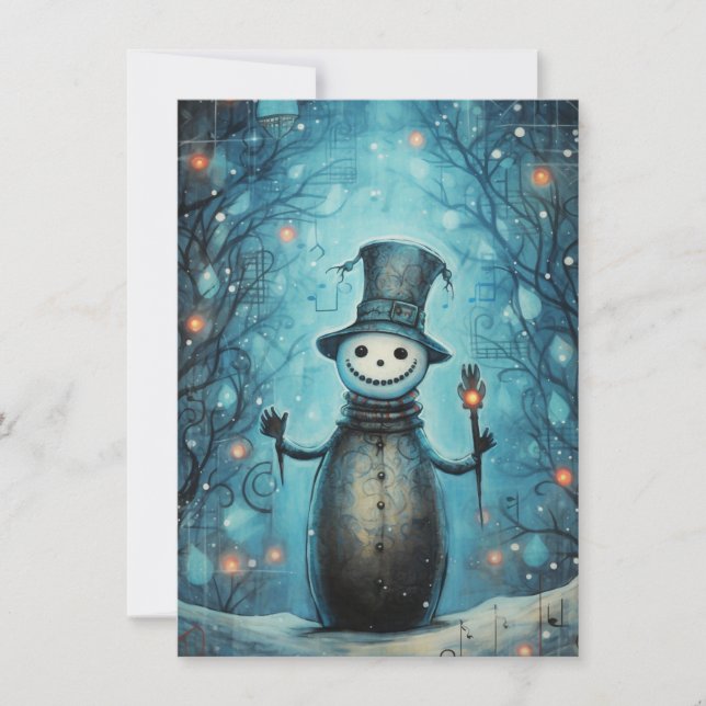 Unique Hand Drawn Christmas Cards Julkort (Framsida)