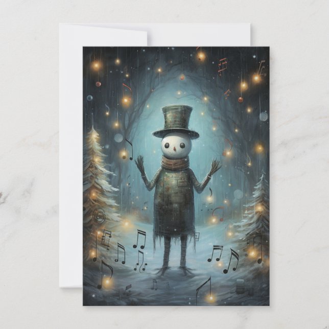 Unique Hand Drawn Christmas Cards Julkort (Framsida)