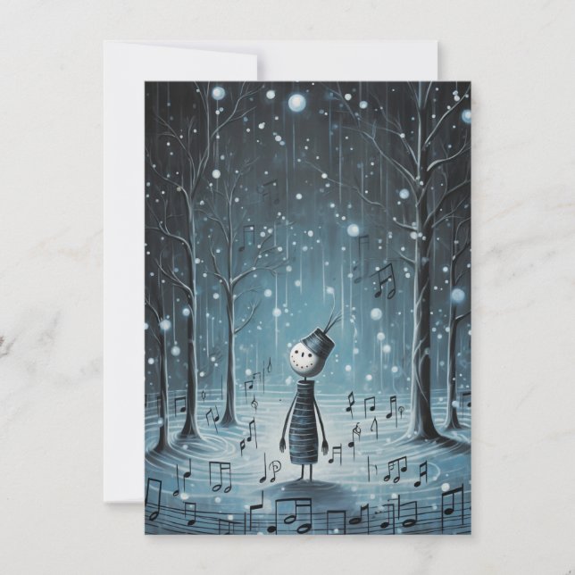 Unique Hand Drawn Christmas Cards Julkort (Framsida)