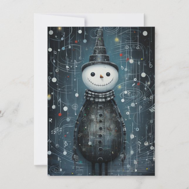 Unique Hand Drawn Christmas Cards Julkort (Framsida)