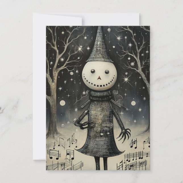 Unique Hand Drawn Christmas Cards Julkort (Framsida)