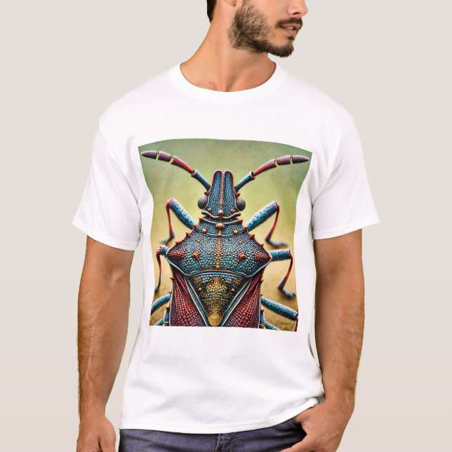 Unique Headed Bug 060824IREF240 - Watercolor T Shirt (Framsida)