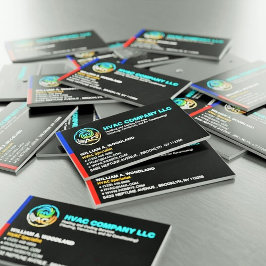 Unique Heating & Cooling Company Logo Slogan HVAC  Magnetiska Visitkort