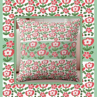 Unique Holiday Flower Pattern Kudde