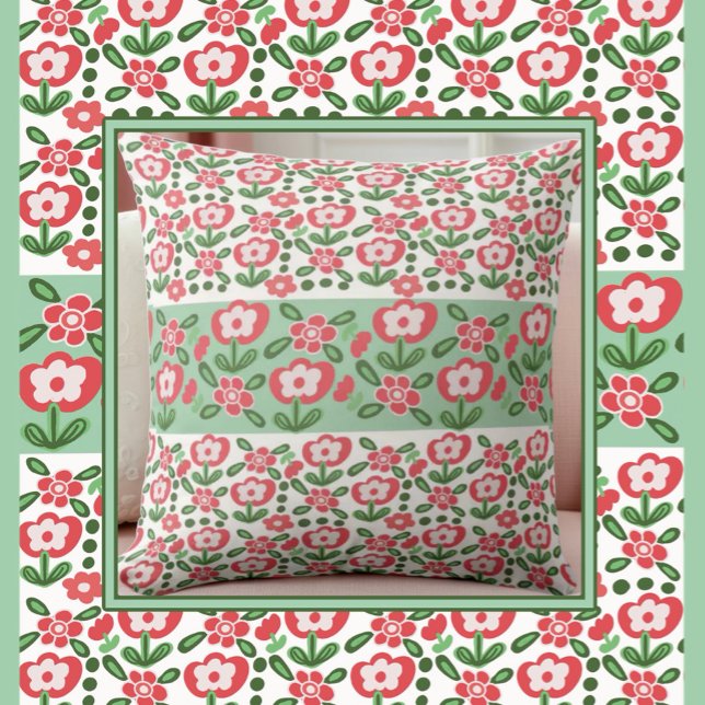 Unique Holiday Flower Pattern Kudde (Skapare uppladdad)