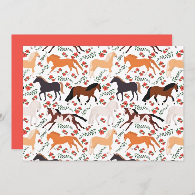 Unique Horse Note Card Anteckningskort (Fram/baksida)