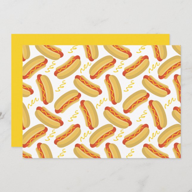 Unique Hot Dogs Note Card Anteckningskort (Fram/baksida)