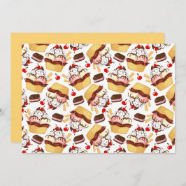 Unique Ice Cream Sundae Note Card Anteckningskort