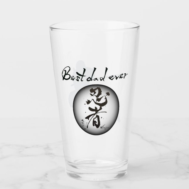 Unique Japanese Kanji Father's Day Gift Glaskopp (Framsida)