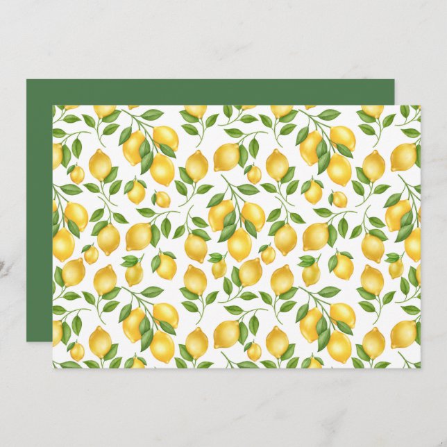 Unique Lemons Note Card Anteckningskort (Fram/baksida)