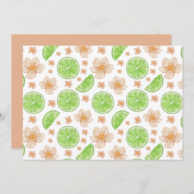 Unique Limes Note Card Anteckningskort (Fram/baksida)