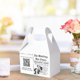 Unique Newspaper Photo Wedding Favor Box Presentaskar