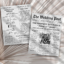 Unique Newspaper Wedding Programs Reklamblad