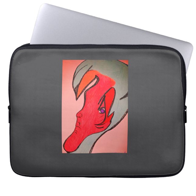 Unique Original Character Art Laptop Sleeve (Framsidan)