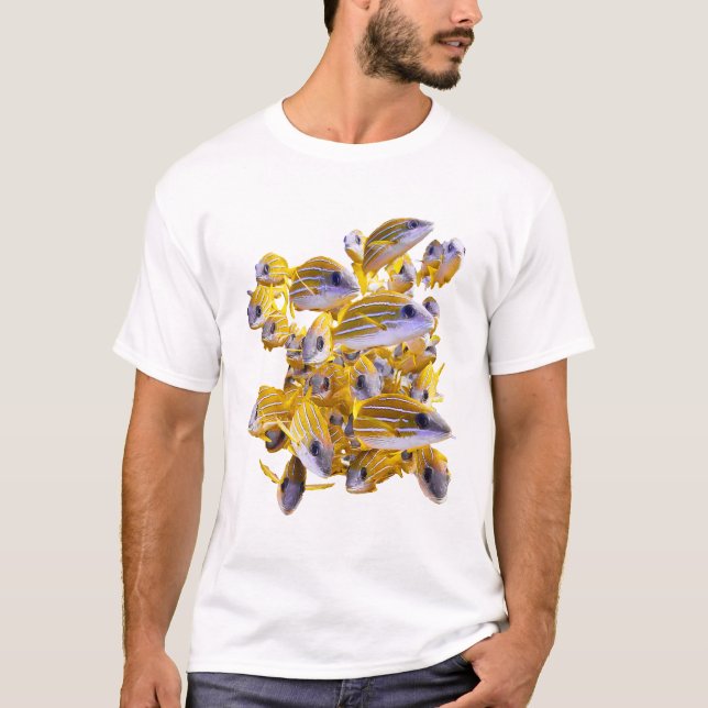 Unique Photo Art Shirt - Yellow Fishes T (Framsida)