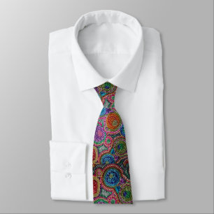 Unique Rainbow Mardi Gras Bead Neck Tie Slips