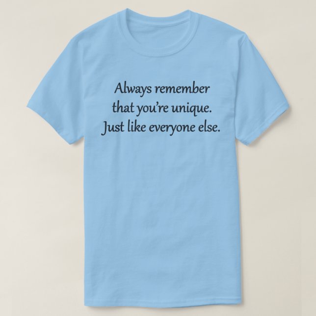 UNIQUE - Sarkastic Zen Phrase Tee Shirt (Design framsida)