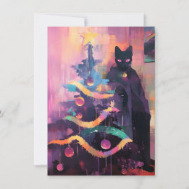 Unique Strange Christmas Cards with Cats Julkort