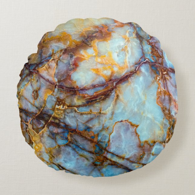 unique texture of natural stone - marble, onyx, gr rund kudde (Framsidan)